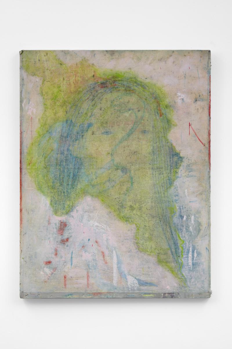 24 - Ross Taylor_Ivan Gallery - Stinky gold pen (no sticks), 2016, Oil paint, oil pastel and pencil on linen, 87 x 67 cm